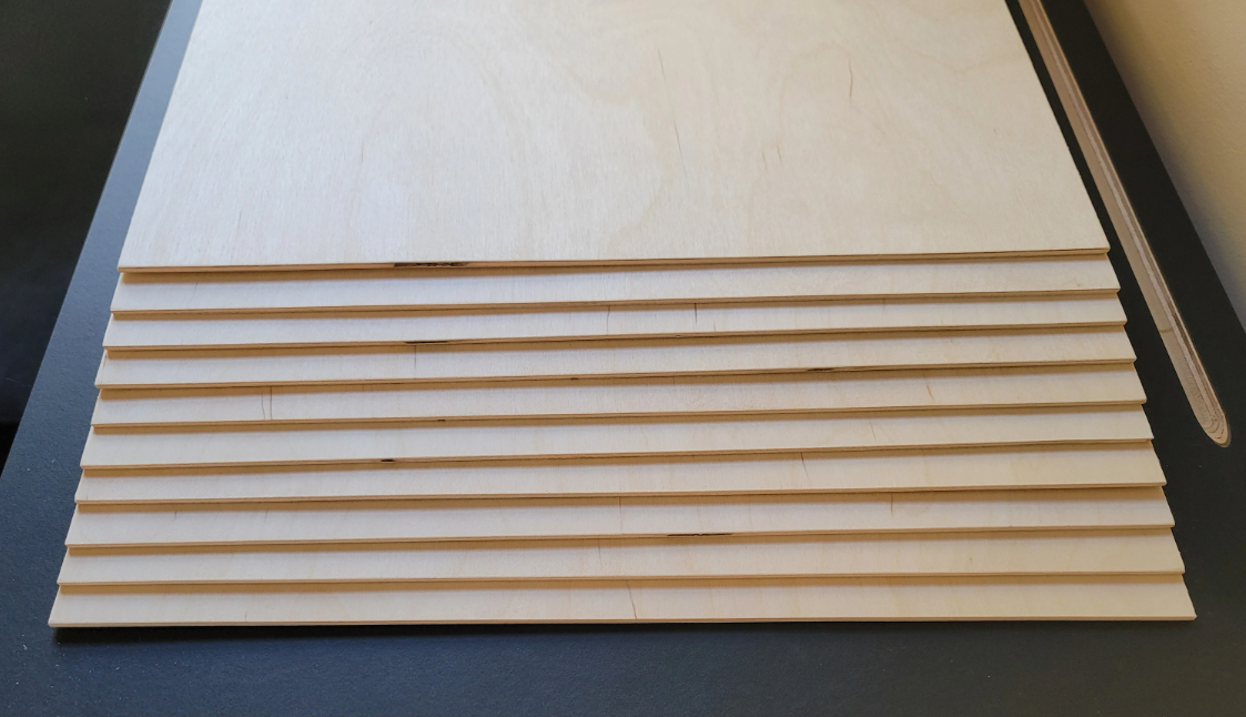 Birch plywood - 3mm - format 160x160mm - 10pcs. Botland